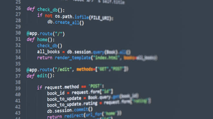 code on a screen